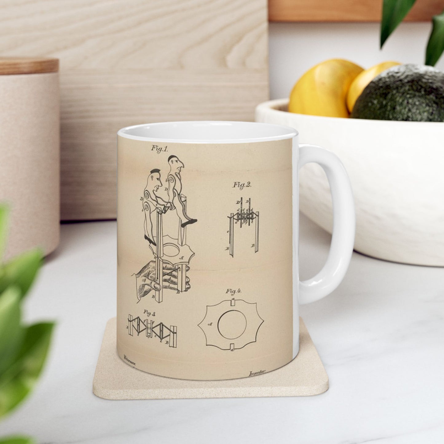 Patent drawing - for a Toy Gymnast Public domain  image Beautiful Novelty Ceramic Coffee Mug 11oz