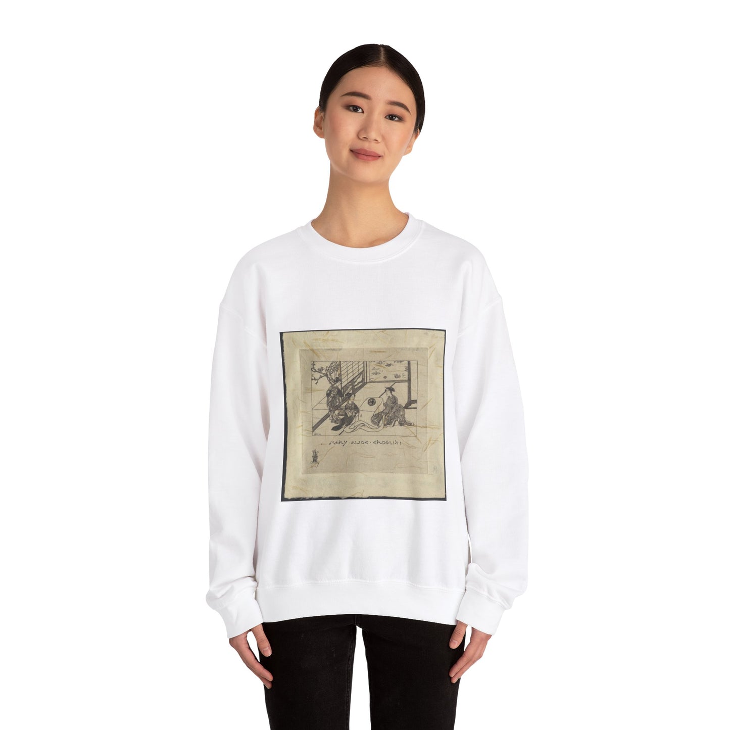 Mary Alice Ercolini by SE Blake (undated) White Heavy Blend Adult Crew Neck SweatShirt
