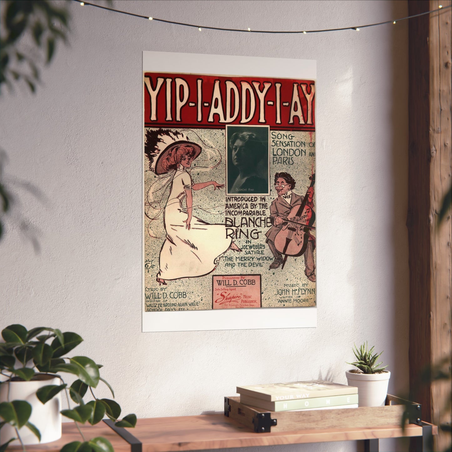 Yip I addy I ay! - Public domain American sheet music High Quality Matte Wall Art Poster for Home, Office, Classroom