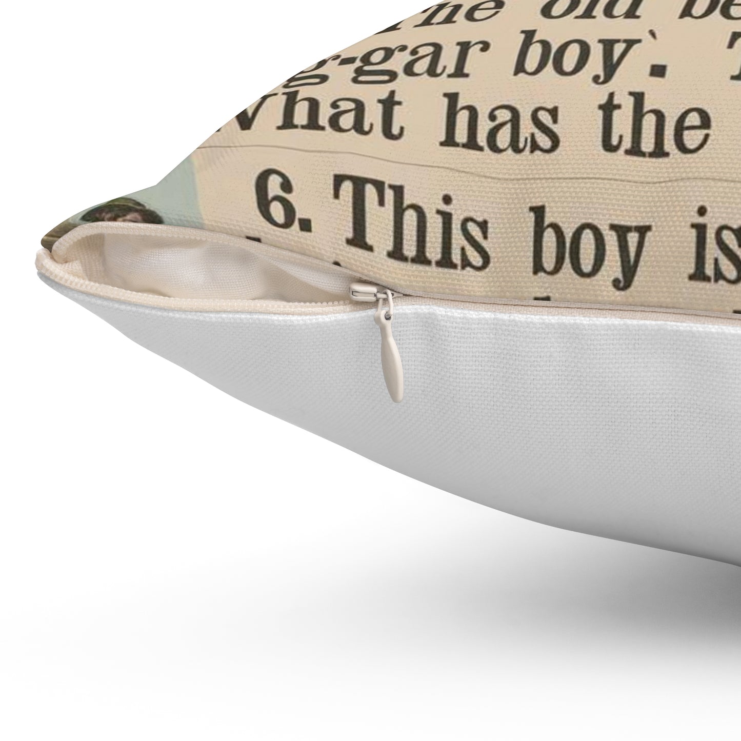 School and family charts, accompanied by a manual of object lessons and elementary instruction, by Marcius Willson and N.A. Calkins. No. V. Reading: fourth lessons Decorative Accent Square Pillow