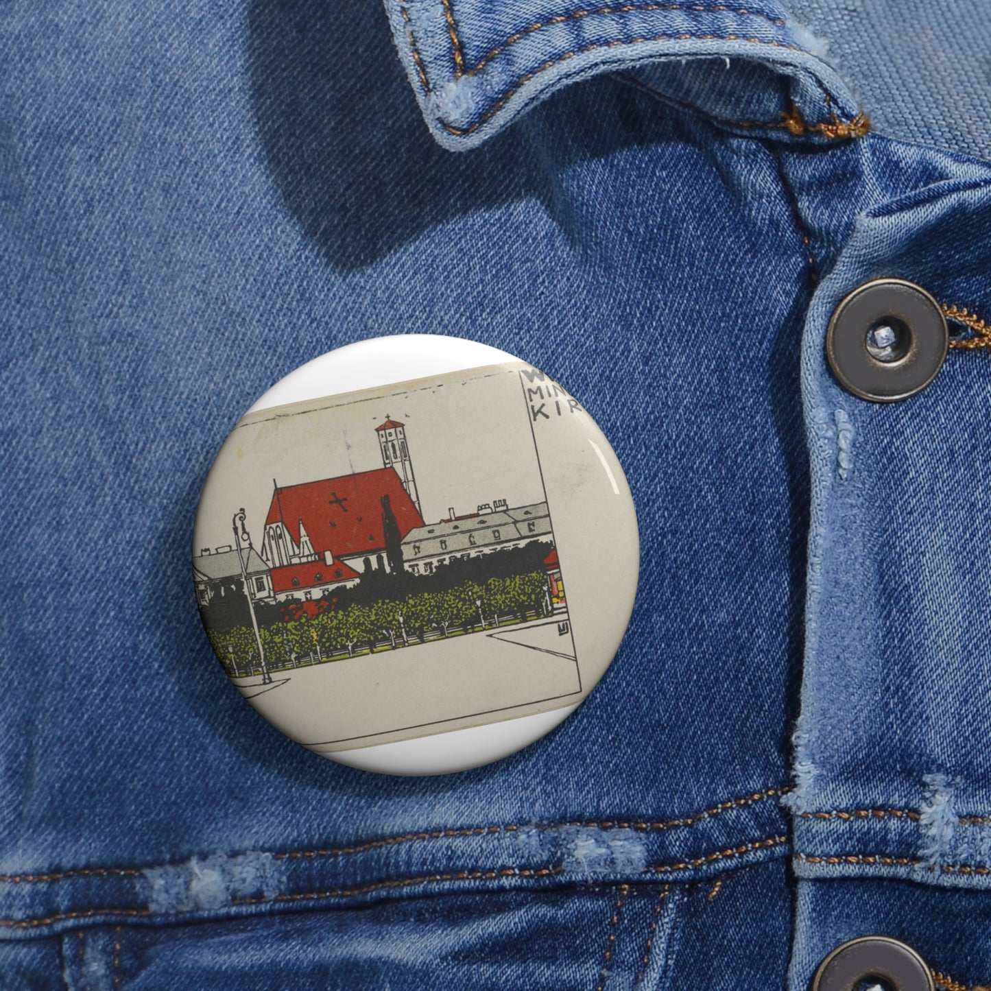 Vienna- Minorite Church (Wien- Die Minoriten Kirche) MET DP844339 Pin Buttons with Crisp Design