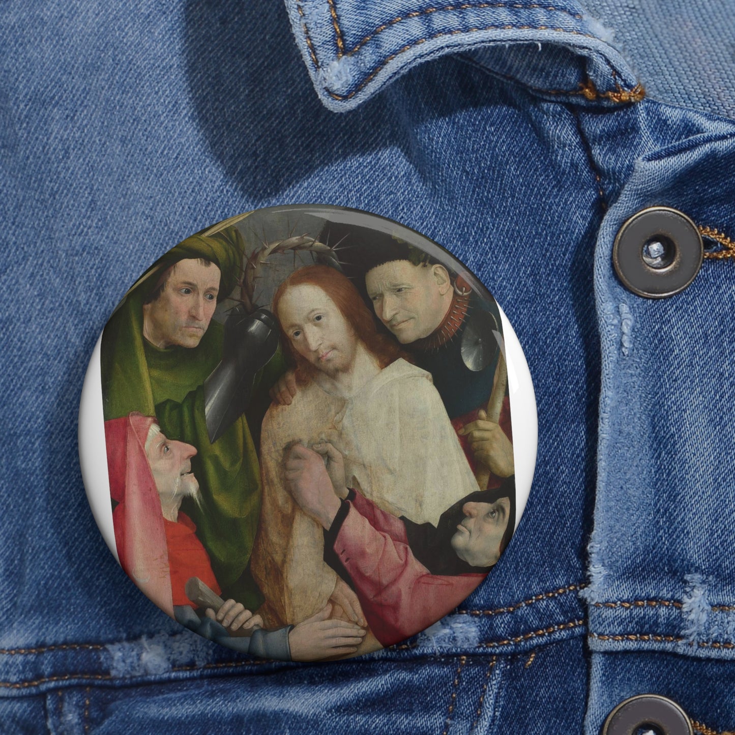 Hieronymus Bosch - Christ Mocked (The Crowning with Thorns) - Google Art Project Pin Buttons with Crisp Design