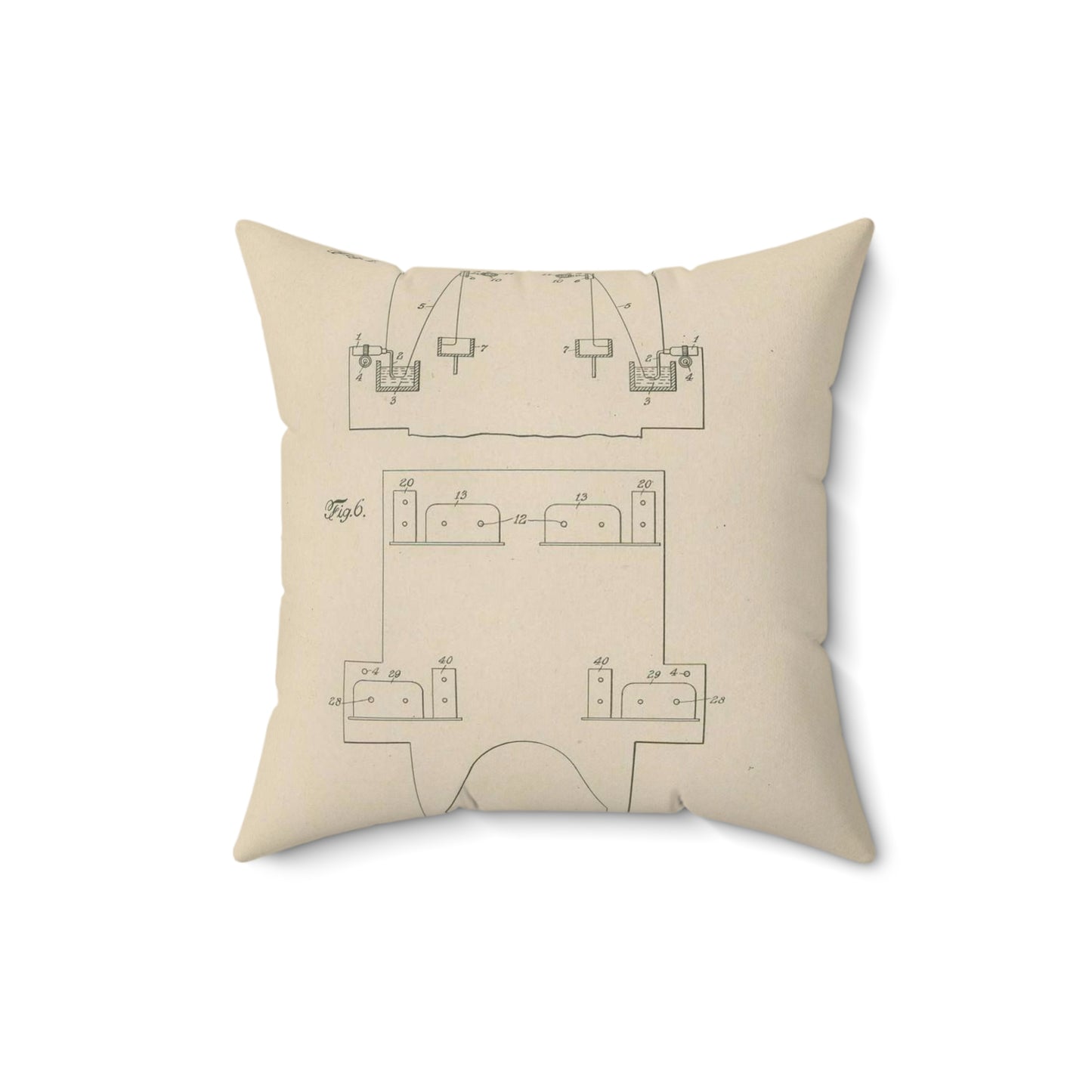 Patent Case File No. 2,060,097, Method of Spinning Rayon, Inventors Edward R. McKee and Archibald S. Hunter - DPLA - 472f8c0cc0da4d044e243ea2d0e841d1 (page 5) Decorative Accent Square Pillow