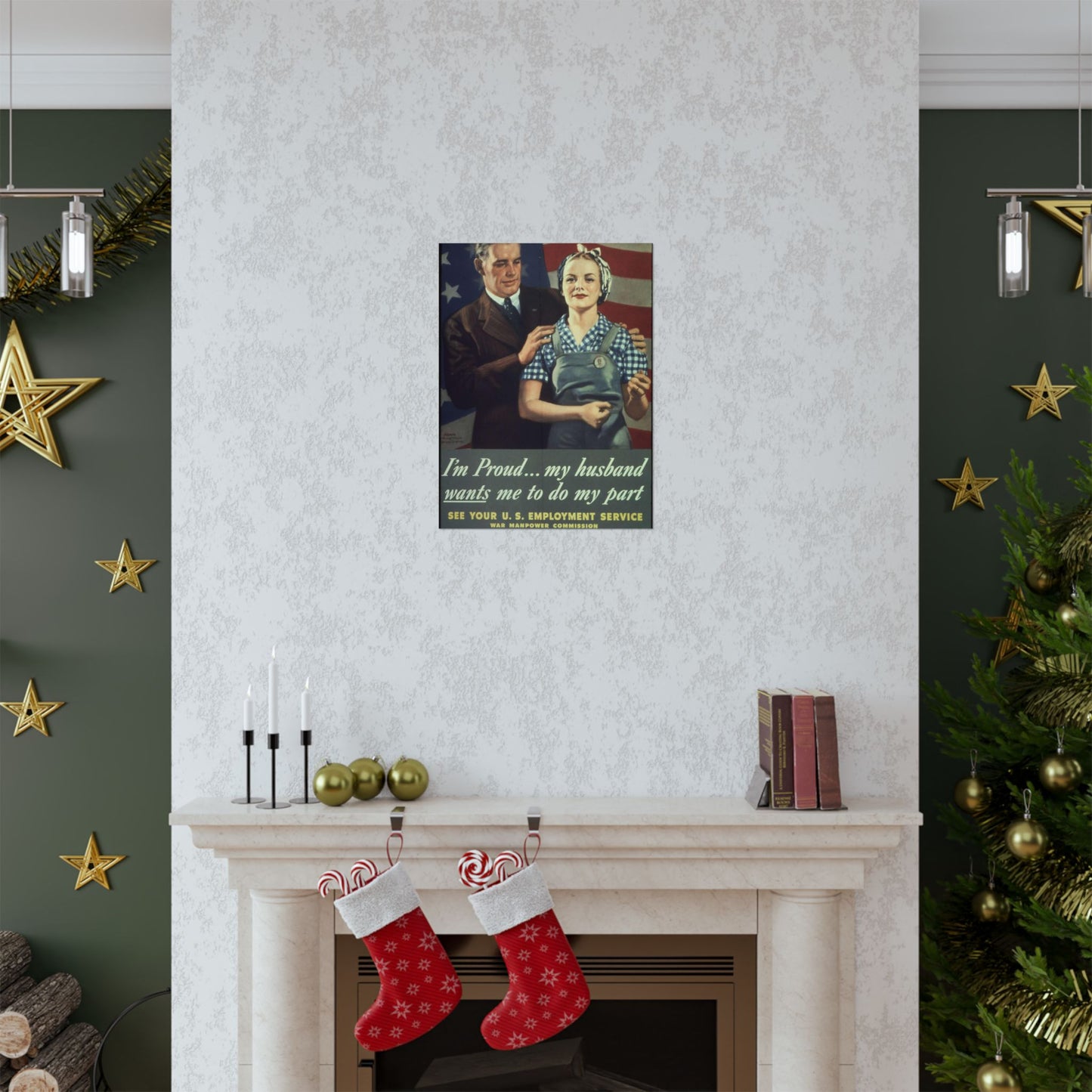 "I'm Proud...my husband wants me to do my part" - NARA - 513841 High Quality Matte Wall Art Poster for Home, Office, Classroom