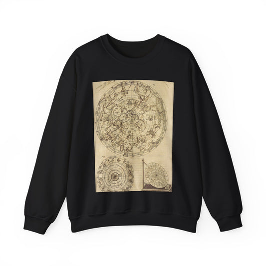 sciathericon stellarum - Drawing. Public domain image. Black Heavy Blend Adult Crew Neck SweatShirt