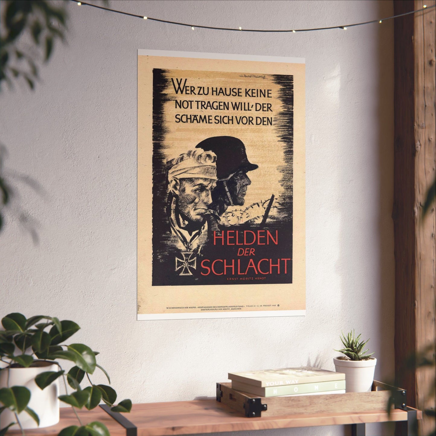 Wochenspruch der NSDAP 16 August 1942 High Quality Matte Wall Art Poster for Home, Office, Classroom