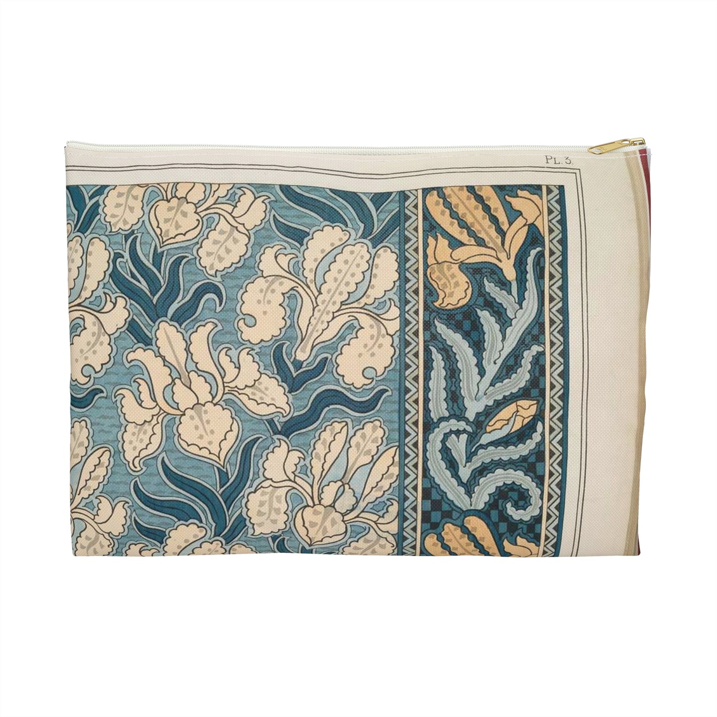 Iris, E. Hervegh. Eugene Grasset, compiler Large Organizer Pouch with Black Zipper