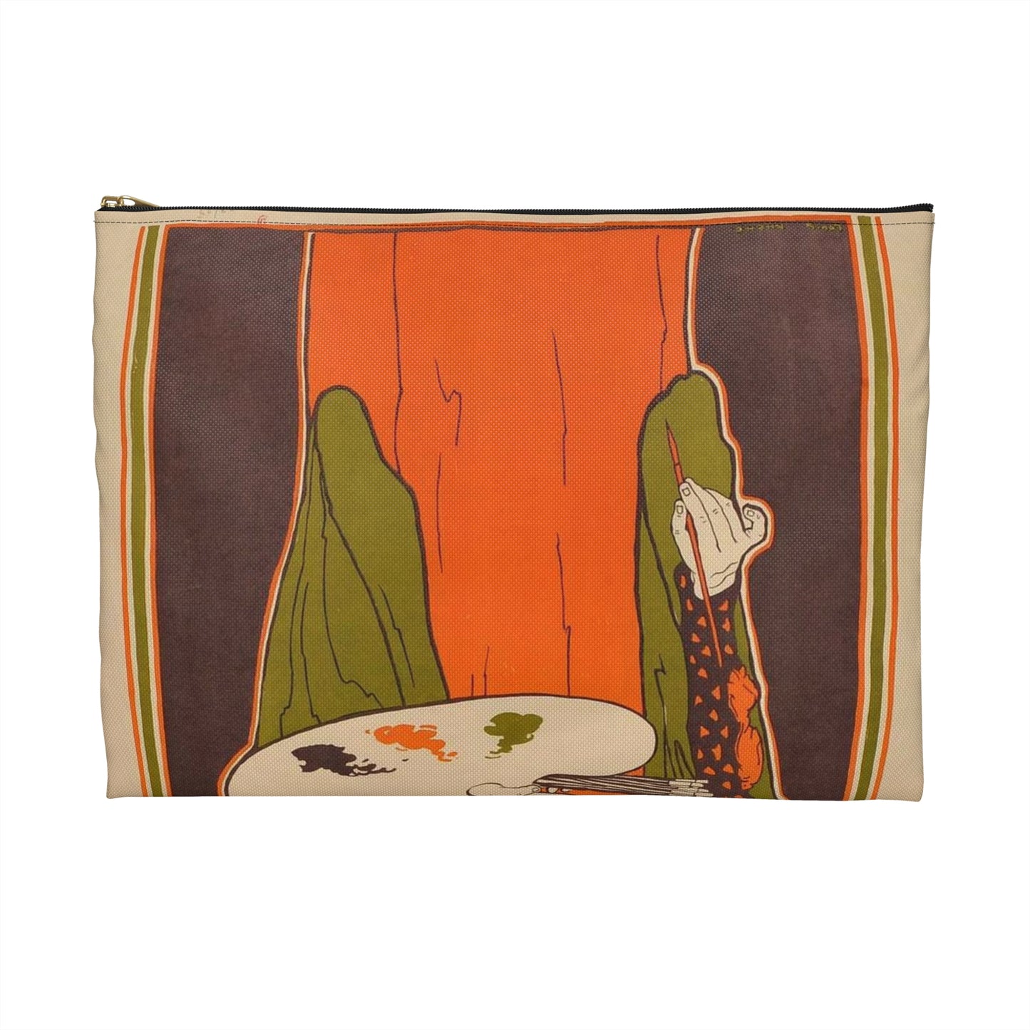 Louis Rhead - Salon des Cent (28) - avril 1897 EAL Large Organizer Pouch with Black Zipper