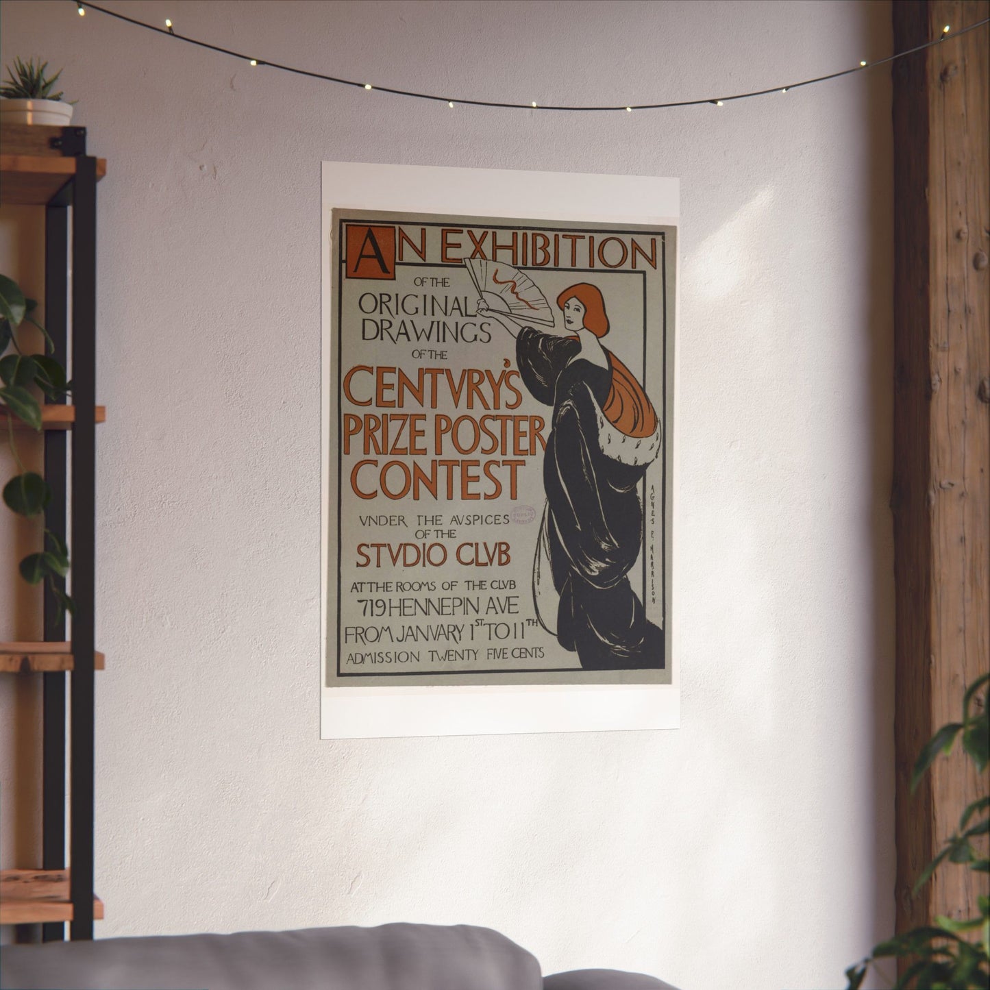 An exhibition of the original drawings of the Century's prize poster contest under the auspices of the Studio Club High Quality Matte Wall Art Poster for Home, Office, Classroom