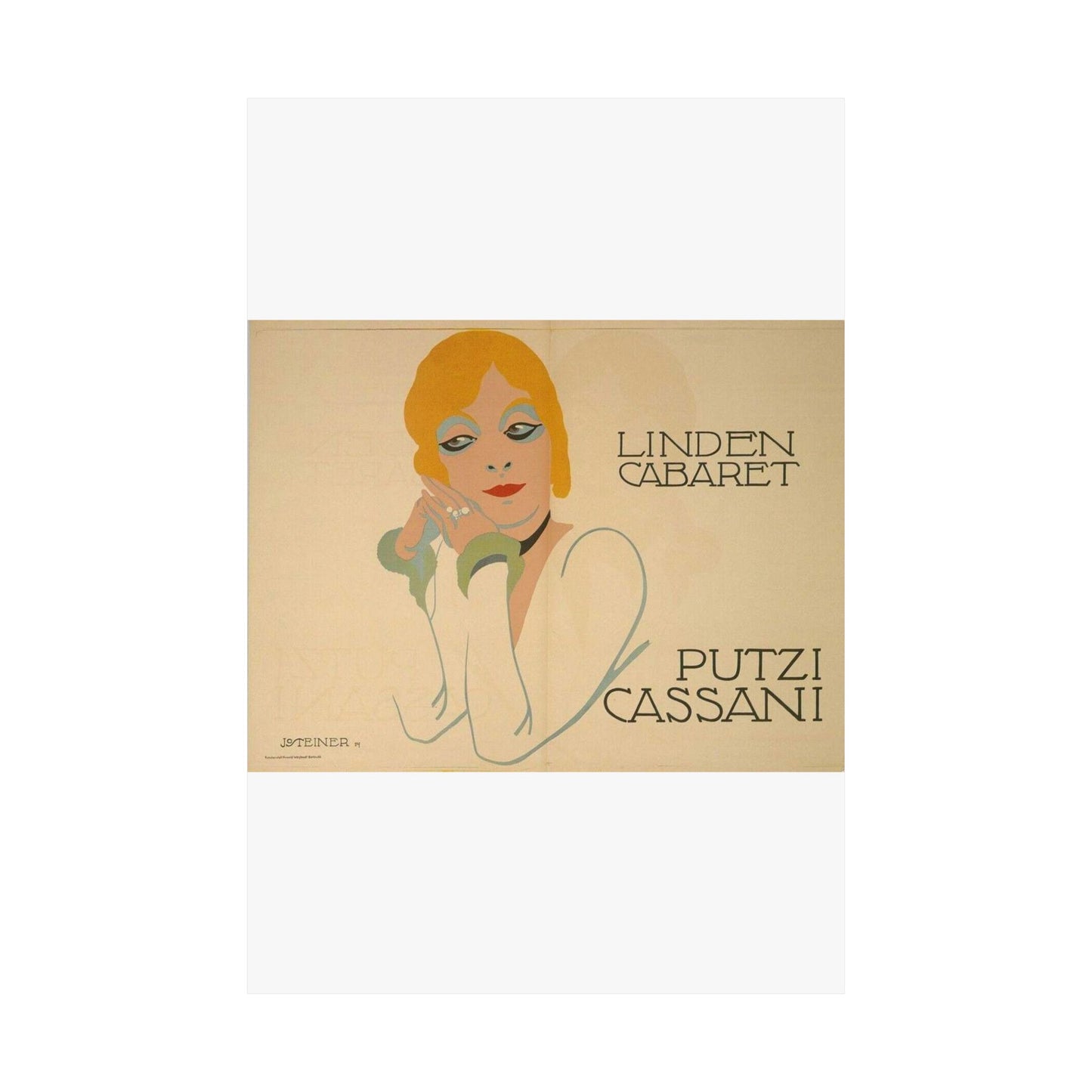 Putzi Cassani - Linden Cabaret - Jo Steiner, 1914 High Quality Matte Wall Art Poster for Home, Office, Classroom