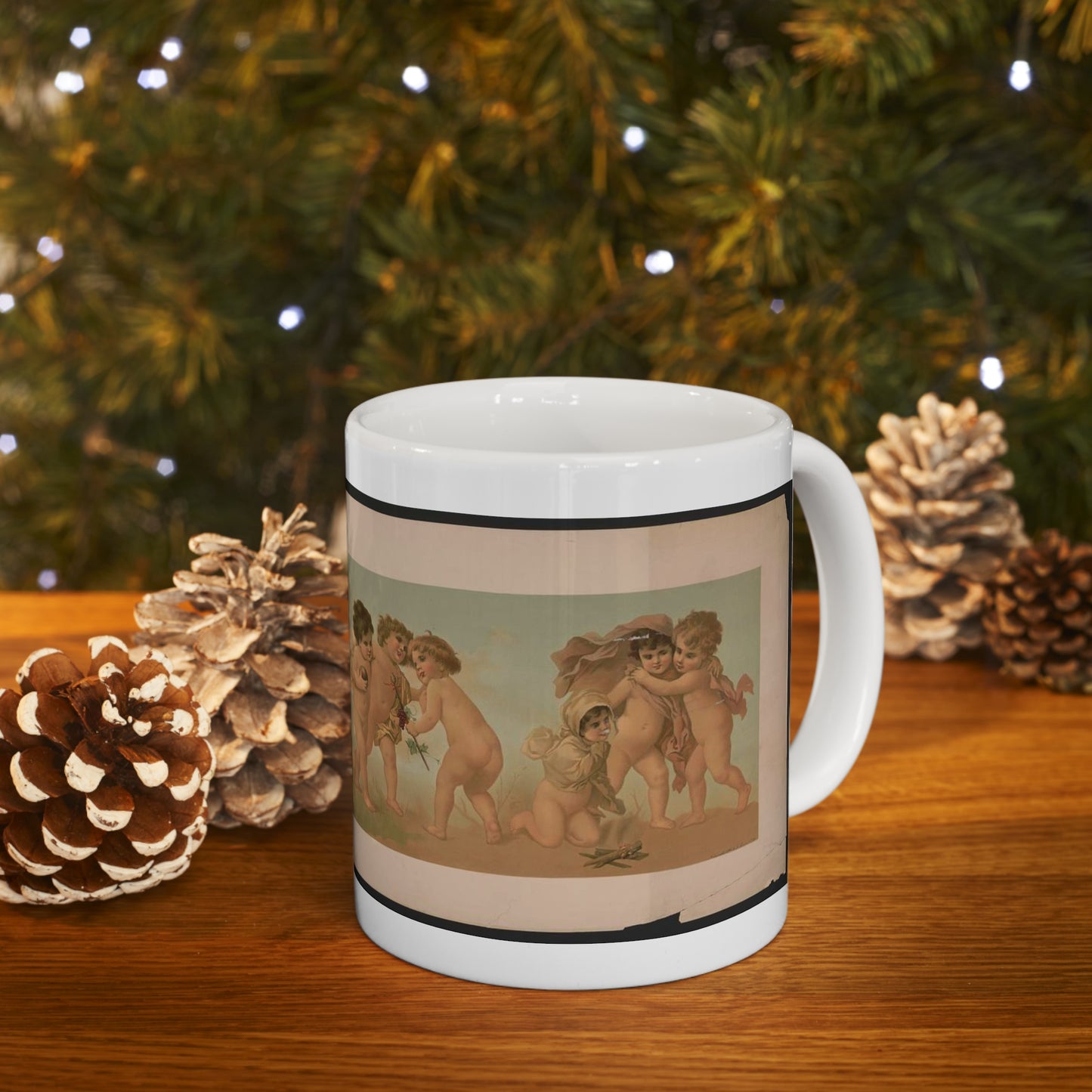 Yard of cupids - Print, Library of Congress collection Beautiful Novelty Ceramic Coffee Mug 11oz