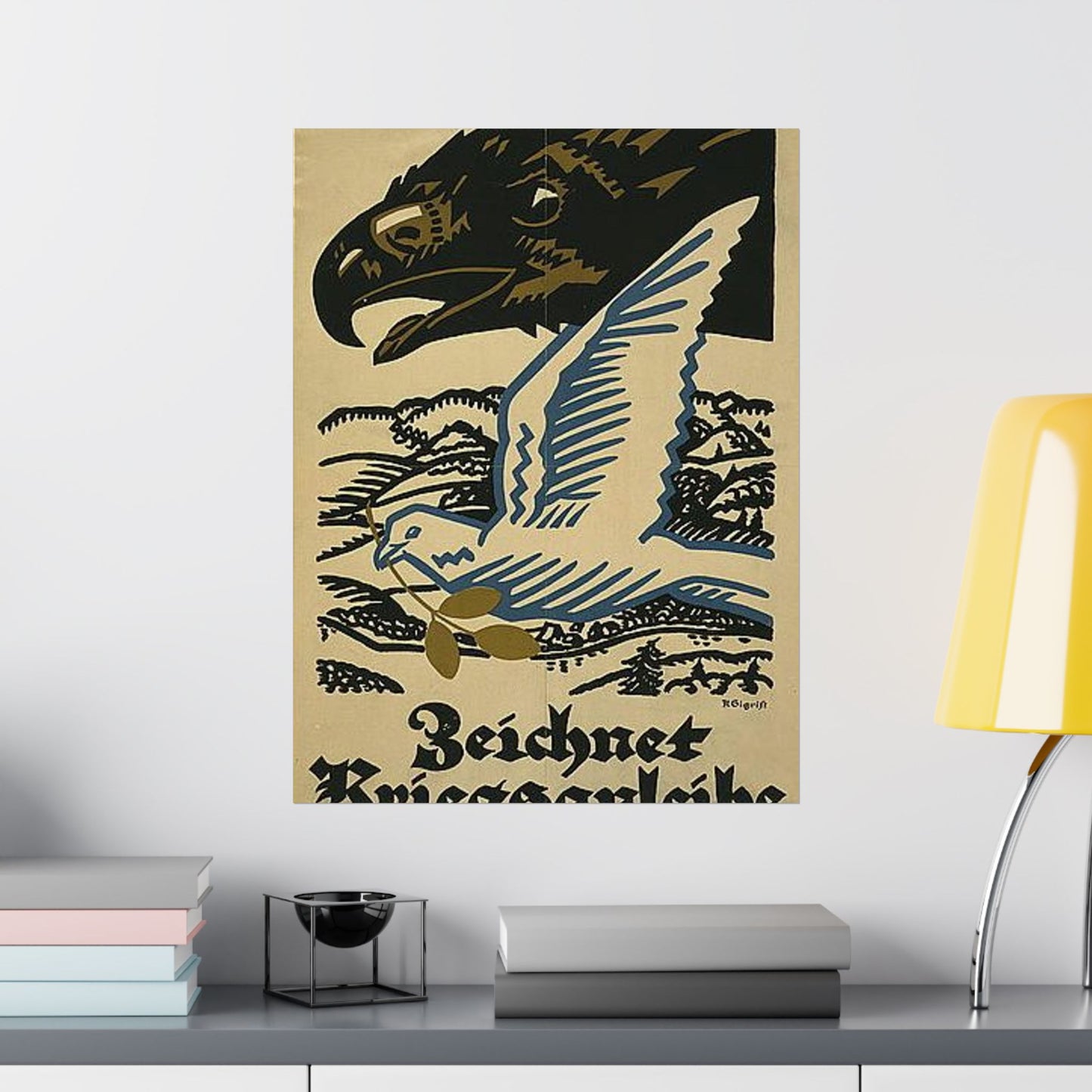 WWIposter12 - Art Deco public domain image High Quality Matte Wall Art Poster for Home, Office, Classroom