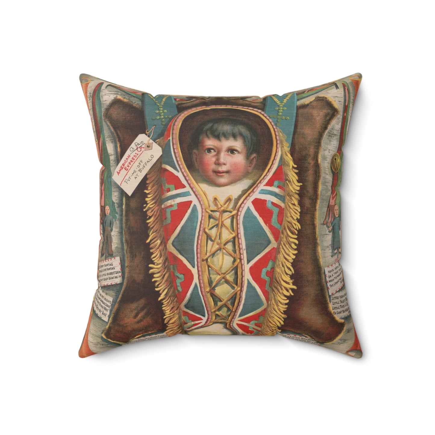 Papoose - Print, Library of Congress collection Decorative Accent Square Pillow