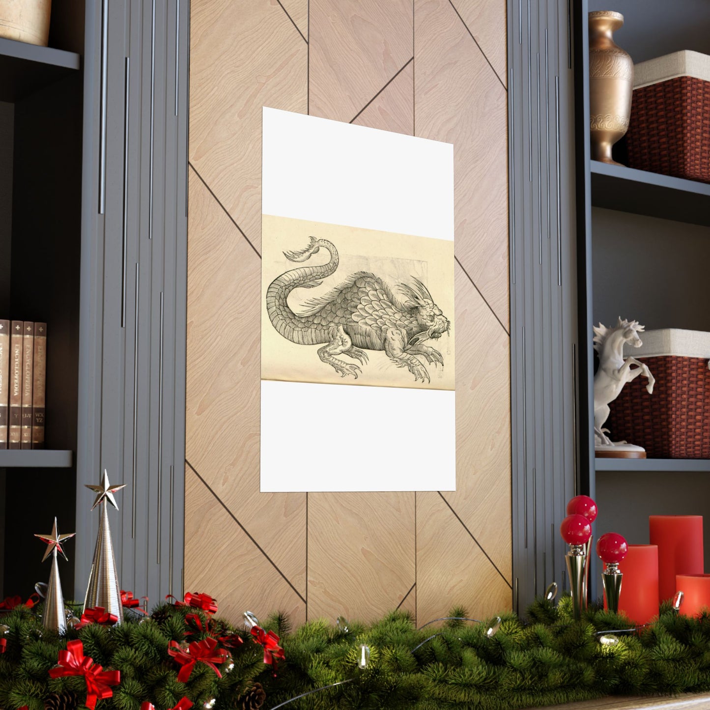 Orobonis Piscis effigies - Public domain portrait drawing  High Quality Matte Wall Art Poster for Home, Office, Classroom
