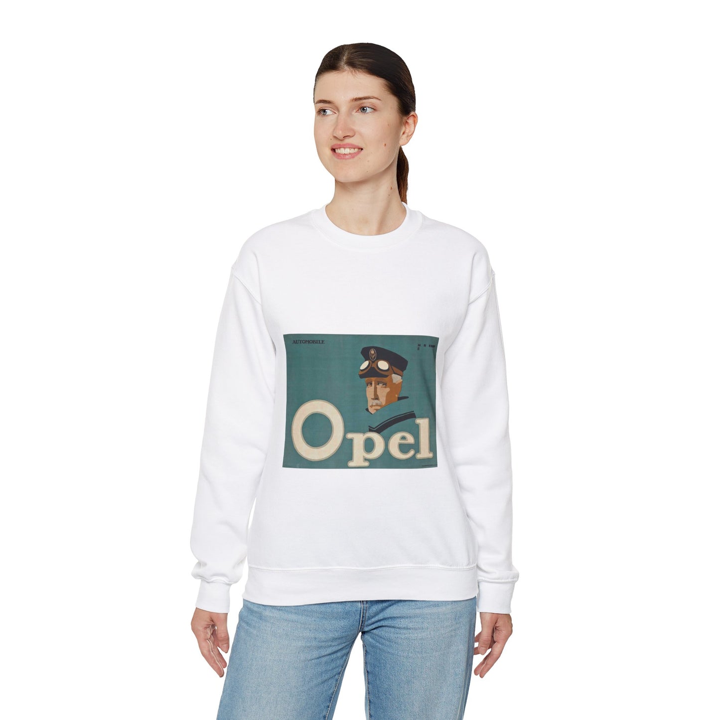 Hans Rudi Erdt (1883-1918) - Opel White Heavy Blend Adult Crew Neck SweatShirt