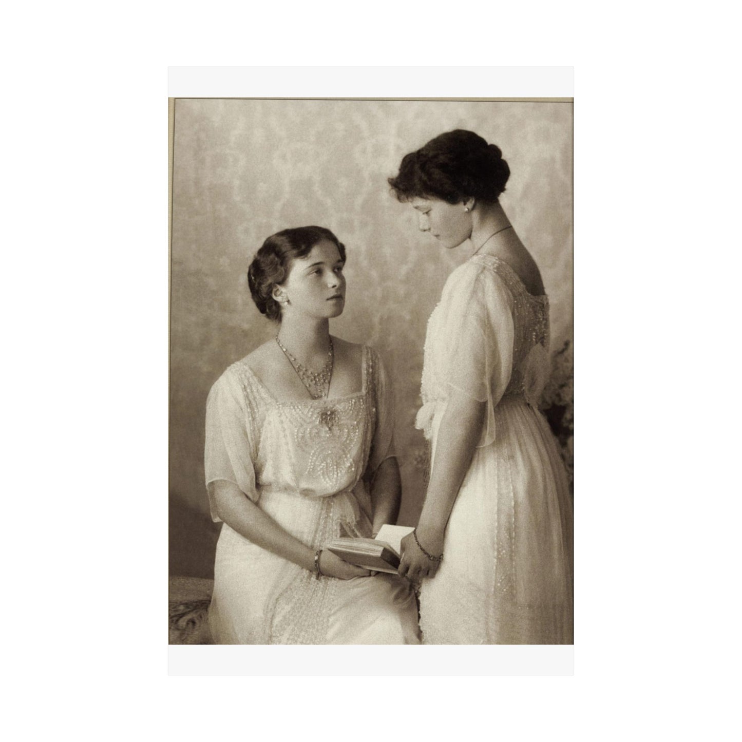 Grand Duchesses Olga and Tatiana. 1913. High Quality Matte Wall Art Poster for Home, Office, Classroom