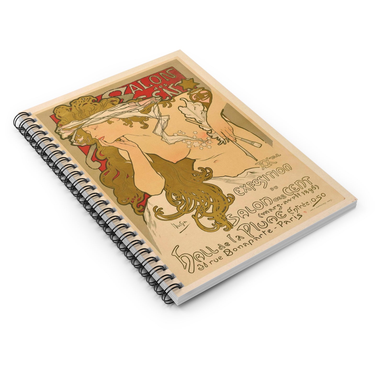 Salon des Cent (20) - mars 1896 Spiral Bound Ruled Notebook with Printed Cover