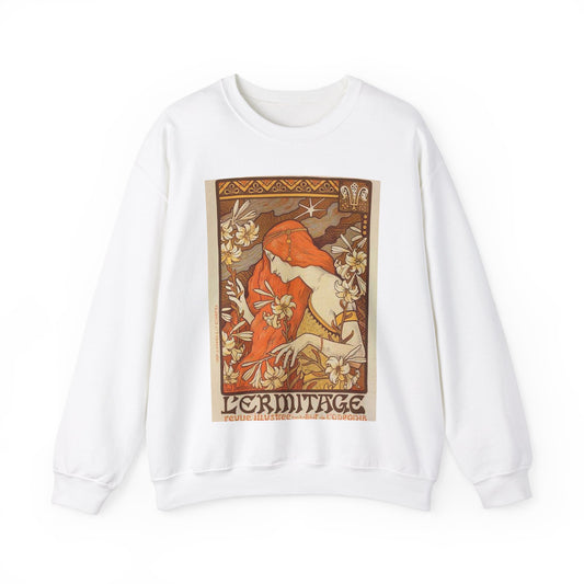 Paul Emile Berthon - Affiche pour la Revue "l'Érmitage. White Heavy Blend Adult Crew Neck SweatShirt