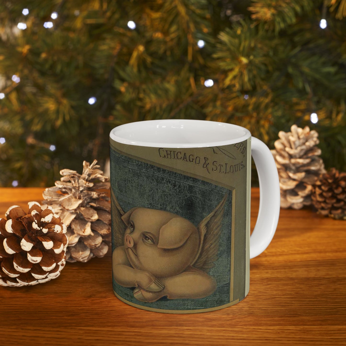 Fairbank's cherubs--Presented with the compliments of N.K. Fairbank & Co., lard refiners, Chicago & St. Louis Beautiful Novelty Ceramic Coffee Mug 11oz