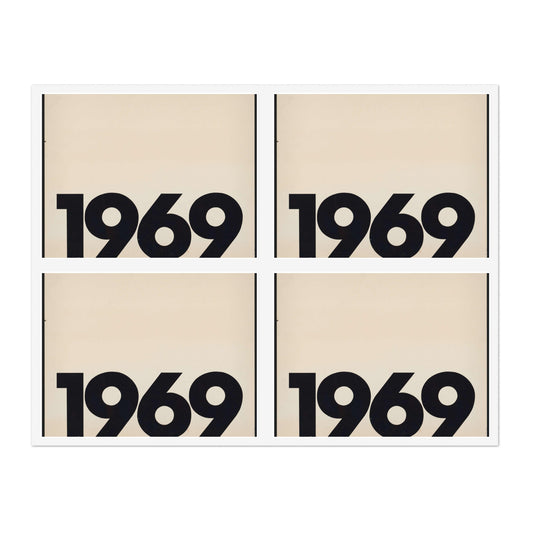 1969 - Print, Library of Congress collection Laminated UV Protective Vinyl Stickers