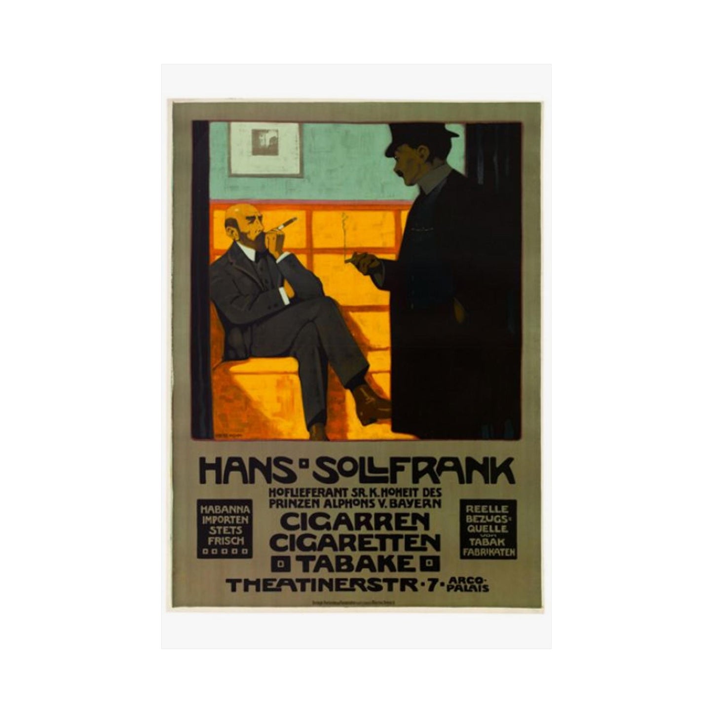 Hans Sollfrank - Fritz Rehm - Art nouveau public domain poster - Art nouveau public domain image High Quality Matte Wall Art Poster for Home, Office, Classroom