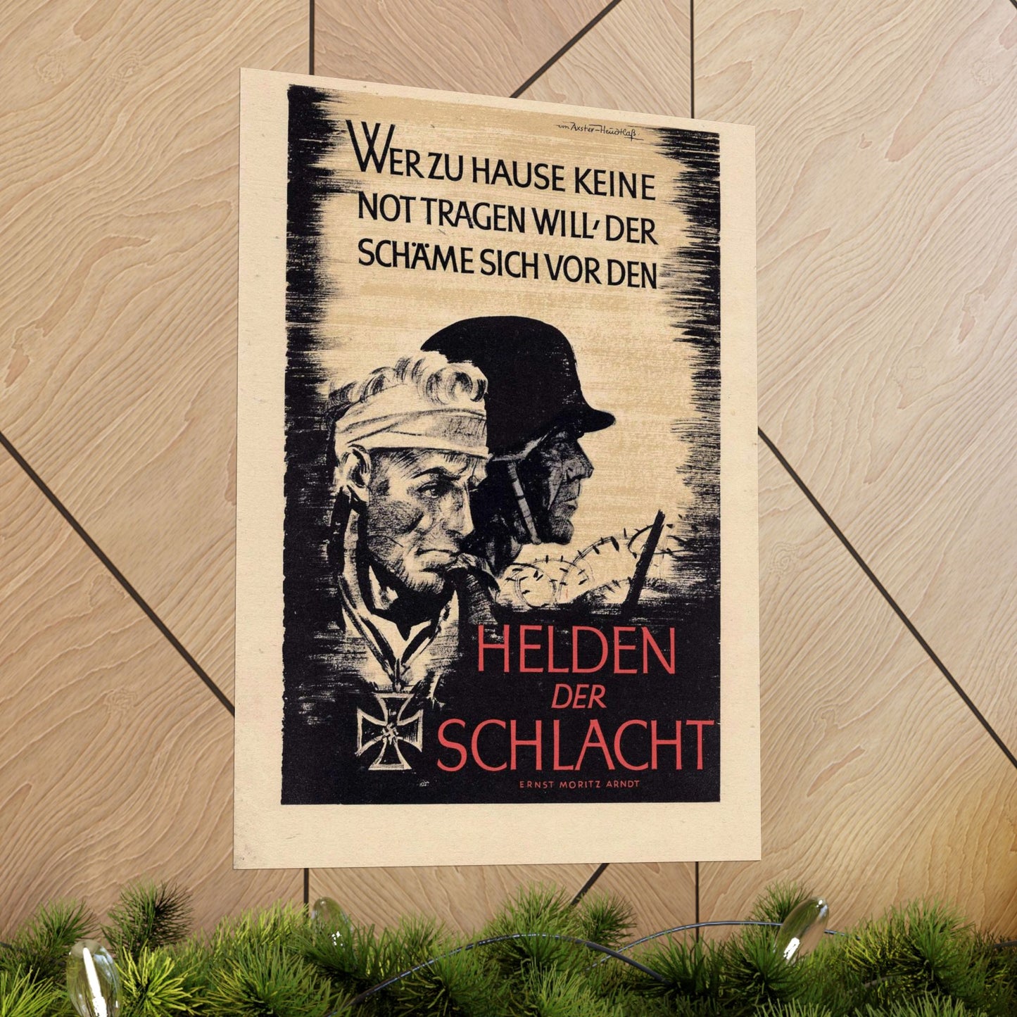 Wochenspruch der NSDAP 16 August 1942 High Quality Matte Wall Art Poster for Home, Office, Classroom