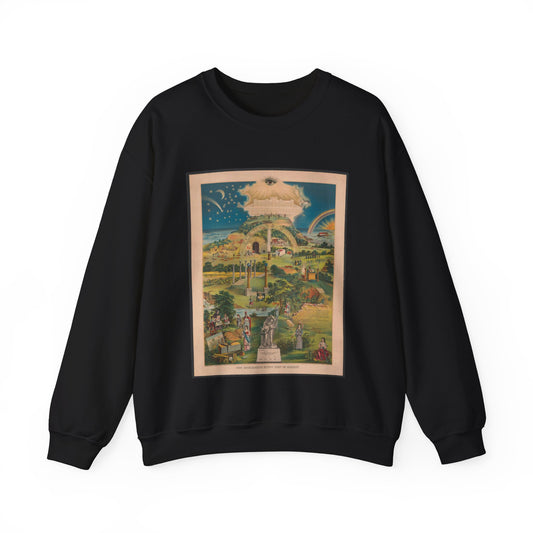 Our emblematic mystic light of masonry Black Heavy Blend Adult Crew Neck SweatShirt