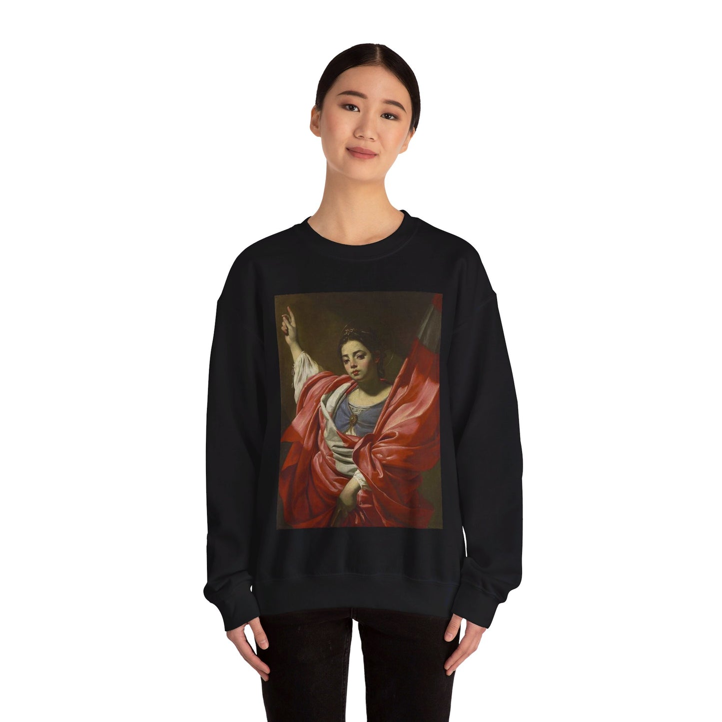 Vouet - School of - St. Ursula, c. 1620, 1961.285 Black Heavy Blend Adult Crew Neck SweatShirt