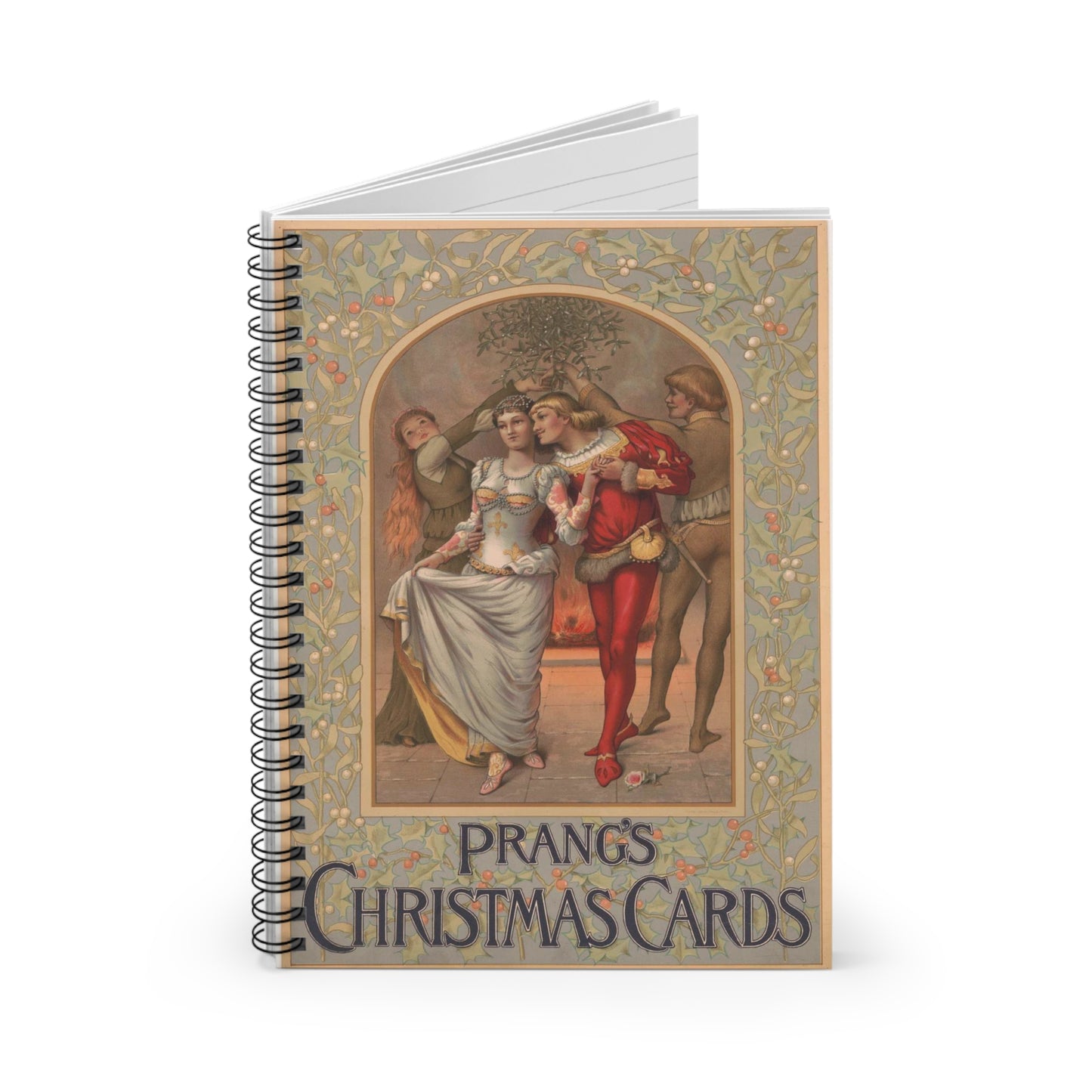 Prang's Christmas cards - Print, Library of Congress collection Spiral Bound Ruled Notebook with Printed Cover