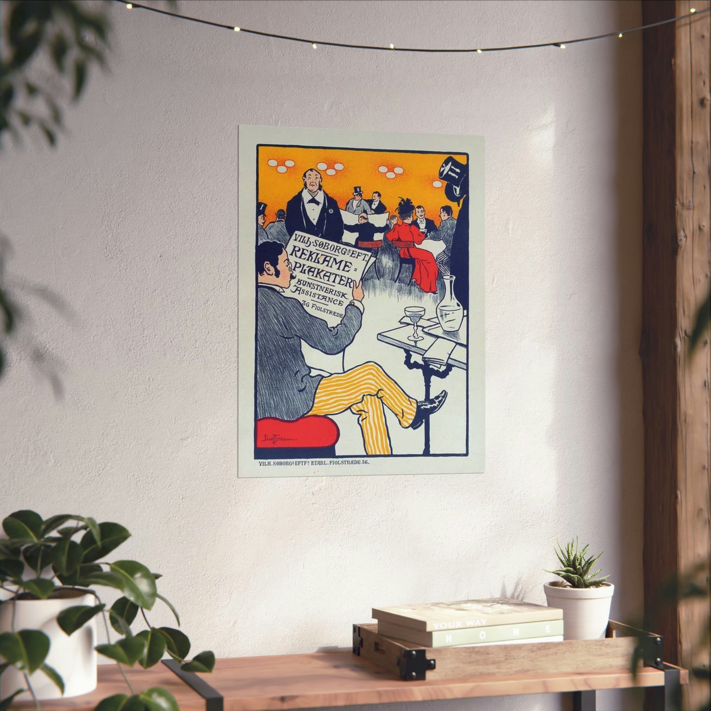 Affiche danoise pour les "Affiches artistiques Wilh. Söborg". High Quality Matte Wall Art Poster for Home, Office, Classroom