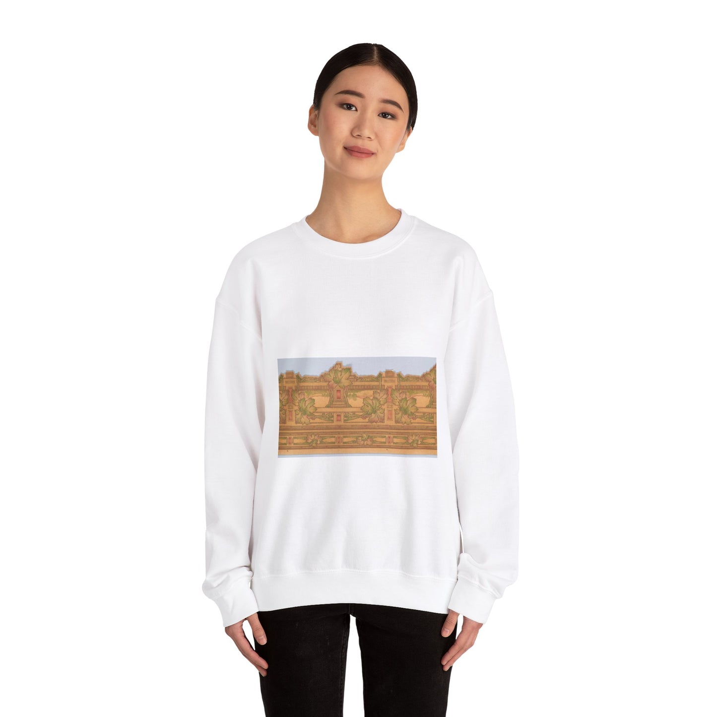 Wallpaper - A picture of a painting on a wall White Heavy Blend Adult Crew Neck SweatShirt