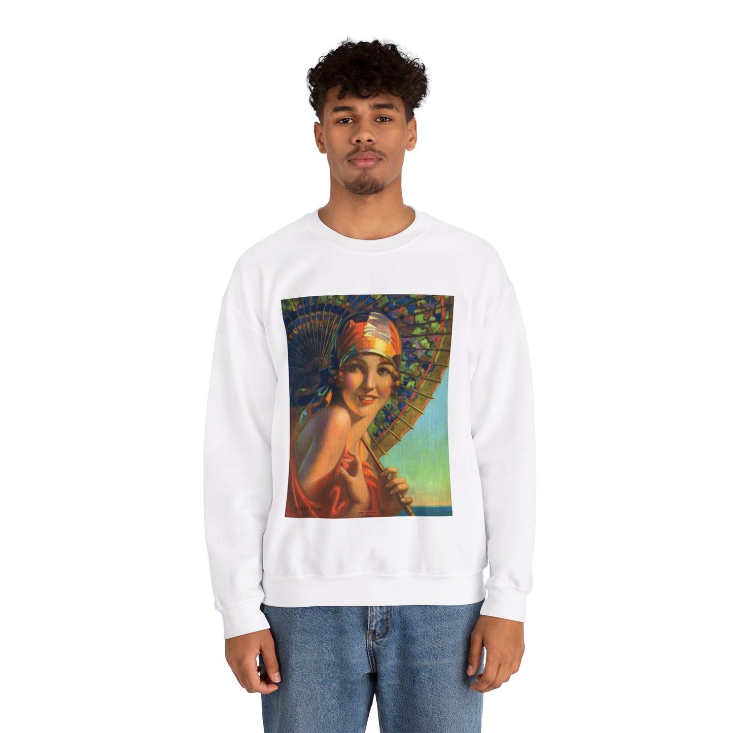 Miss Universe by Edward Mason Eggleston, 1933 White Heavy Blend Adult Crew Neck SweatShirt