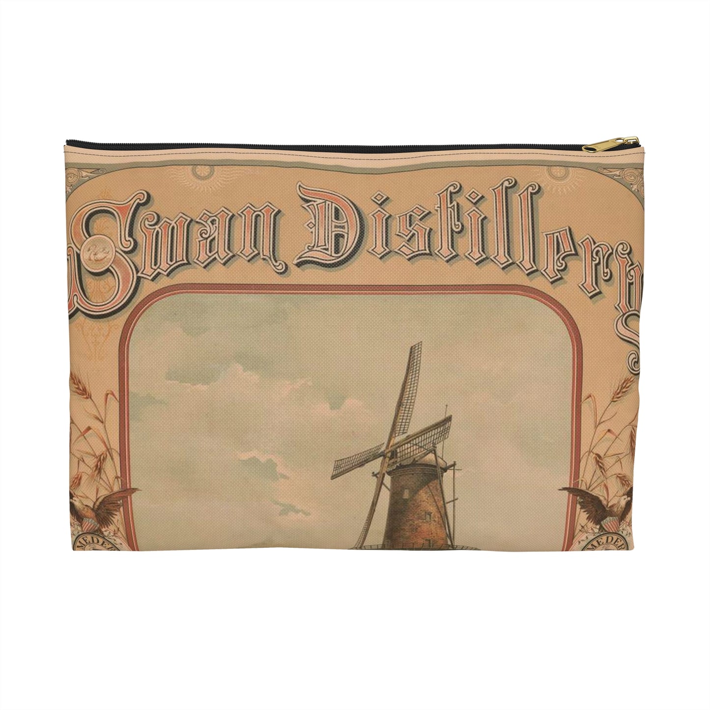 Swan Distillery, J.J. Meder & Zoon, Schiedam Large Organizer Pouch with Black Zipper