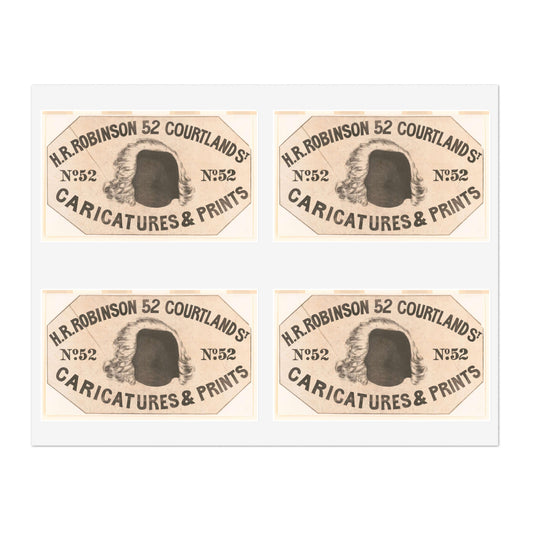 H.R. Robinson, 52 Courtland St. Caricatures & prints Laminated UV Protective Vinyl Stickers