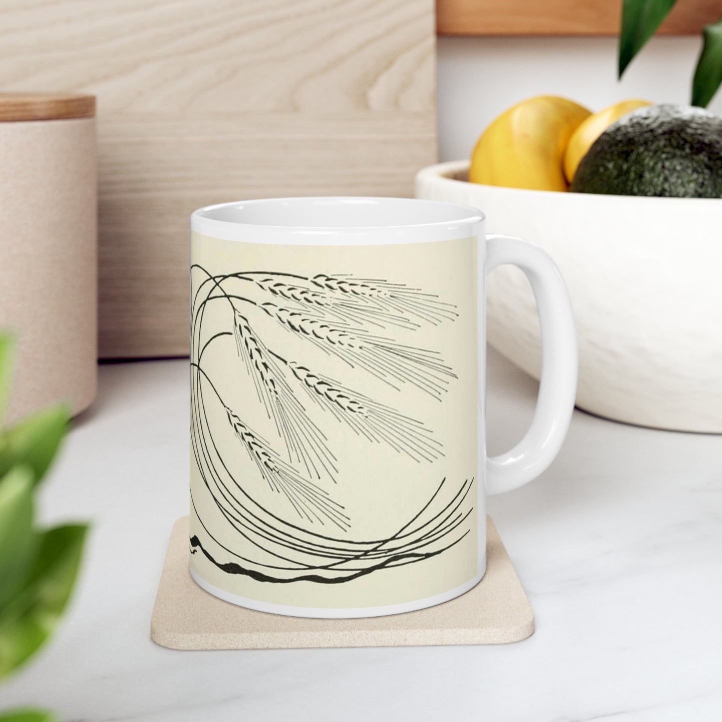 Otto Eckmann - Blé - Art nouveau public domain image Beautiful Novelty Ceramic Coffee Mug 11oz