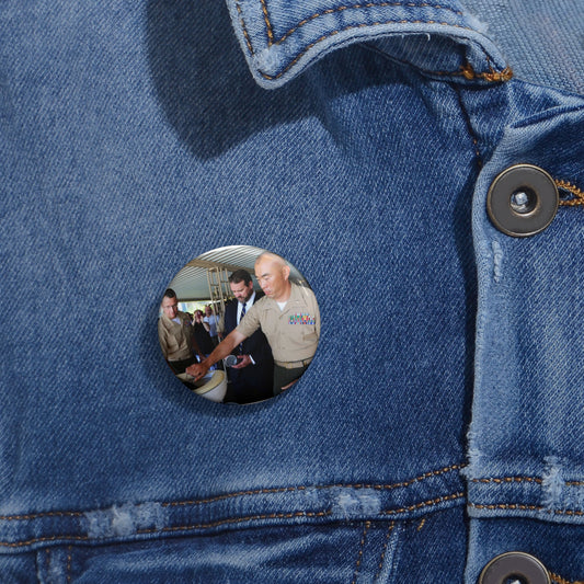 Lieutenant Colonel Brian S. Middleton, commanding officer Pin Buttons with Crisp Design