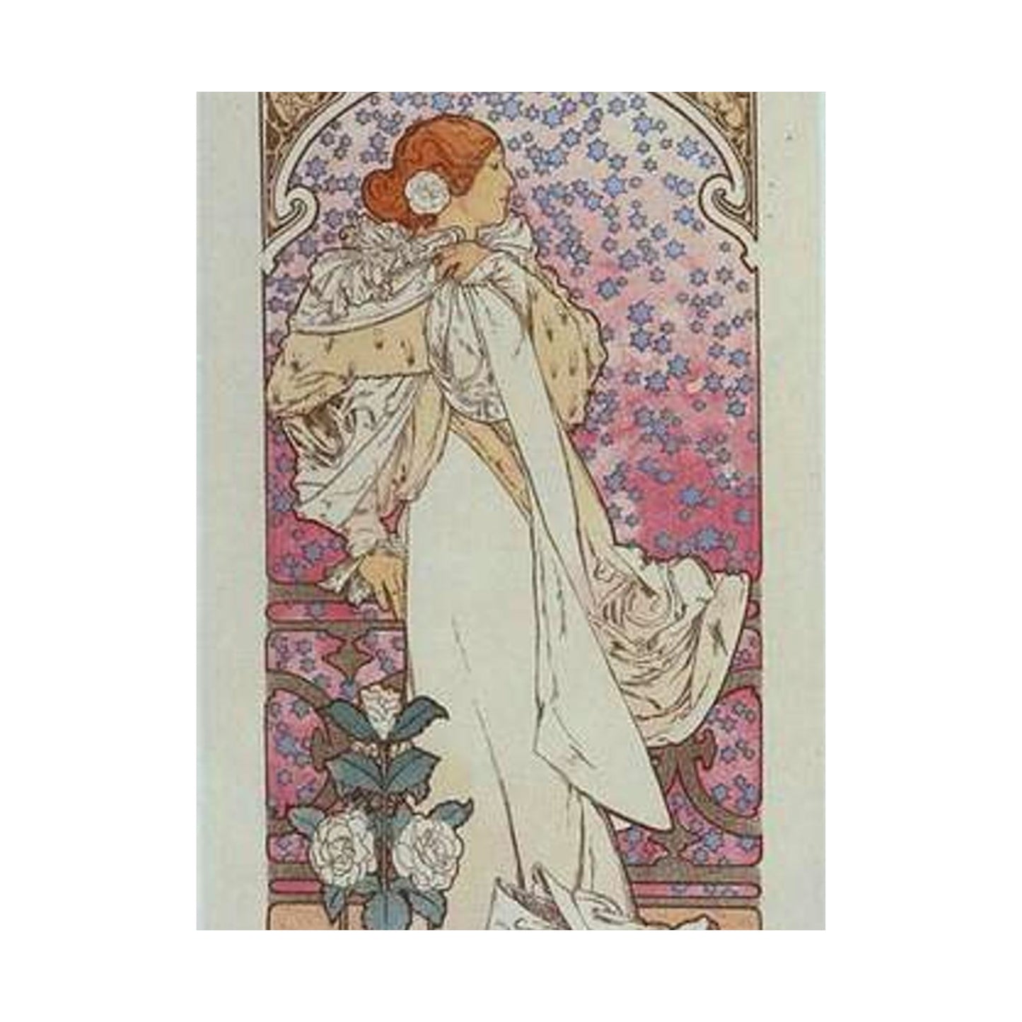 Affiche pour le Théâtre de la Renaissance, "la Dame aux Camélias". High Quality Matte Wall Art Poster for Home, Office, Classroom
