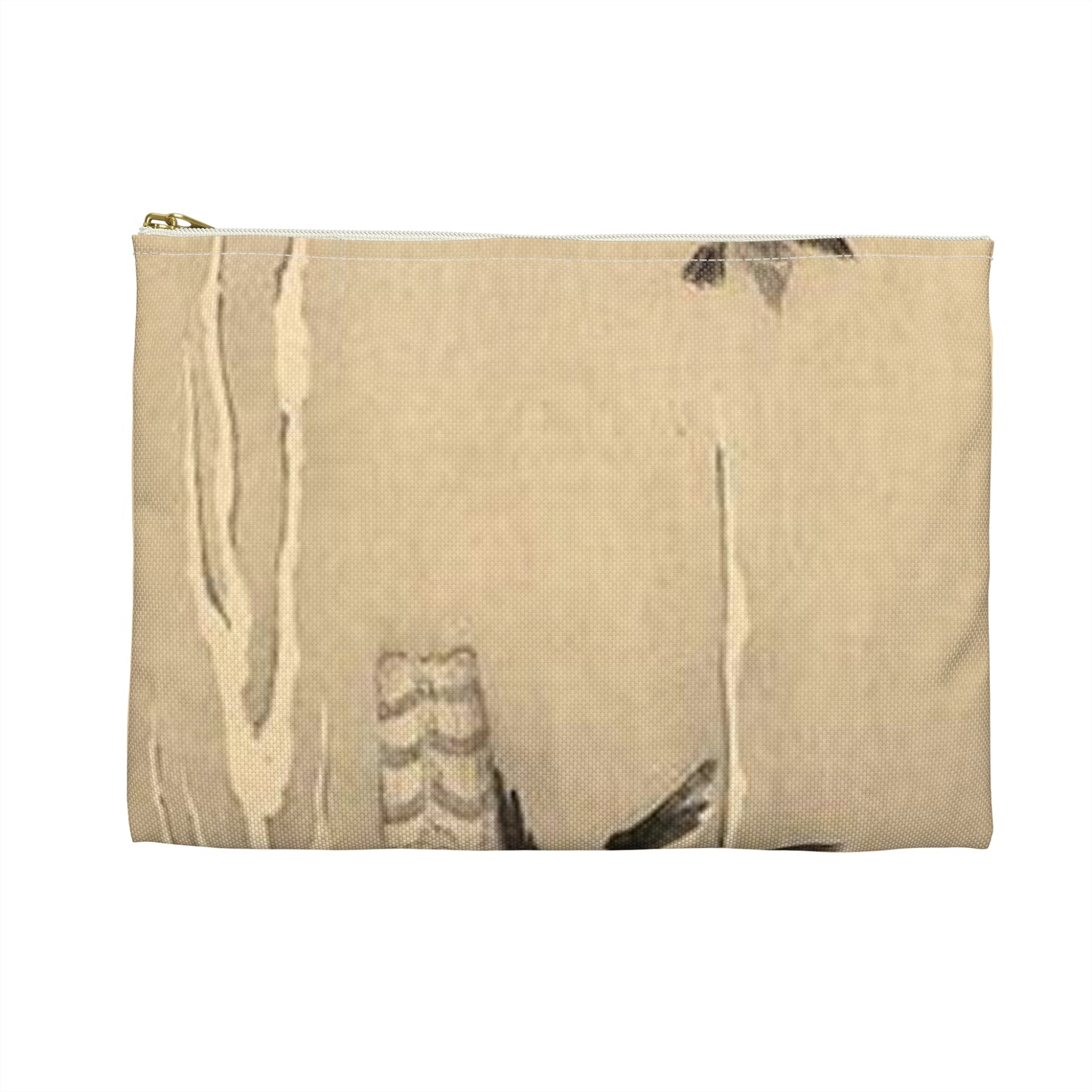 Koson - goshawk-on-snowy-branch, Ohara Koson Large Organizer Pouch with Black Zipper