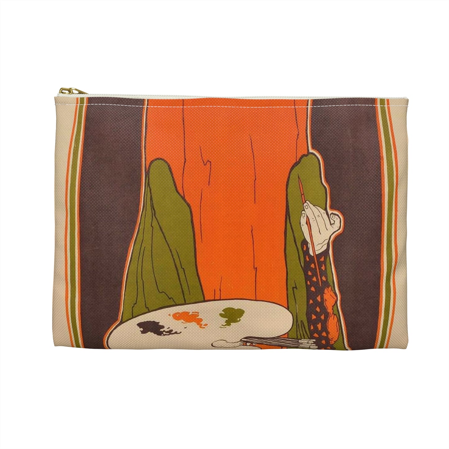 Louis Rhead - Salon des Cent (28) - avril 1897 EAL Large Organizer Pouch with Black Zipper