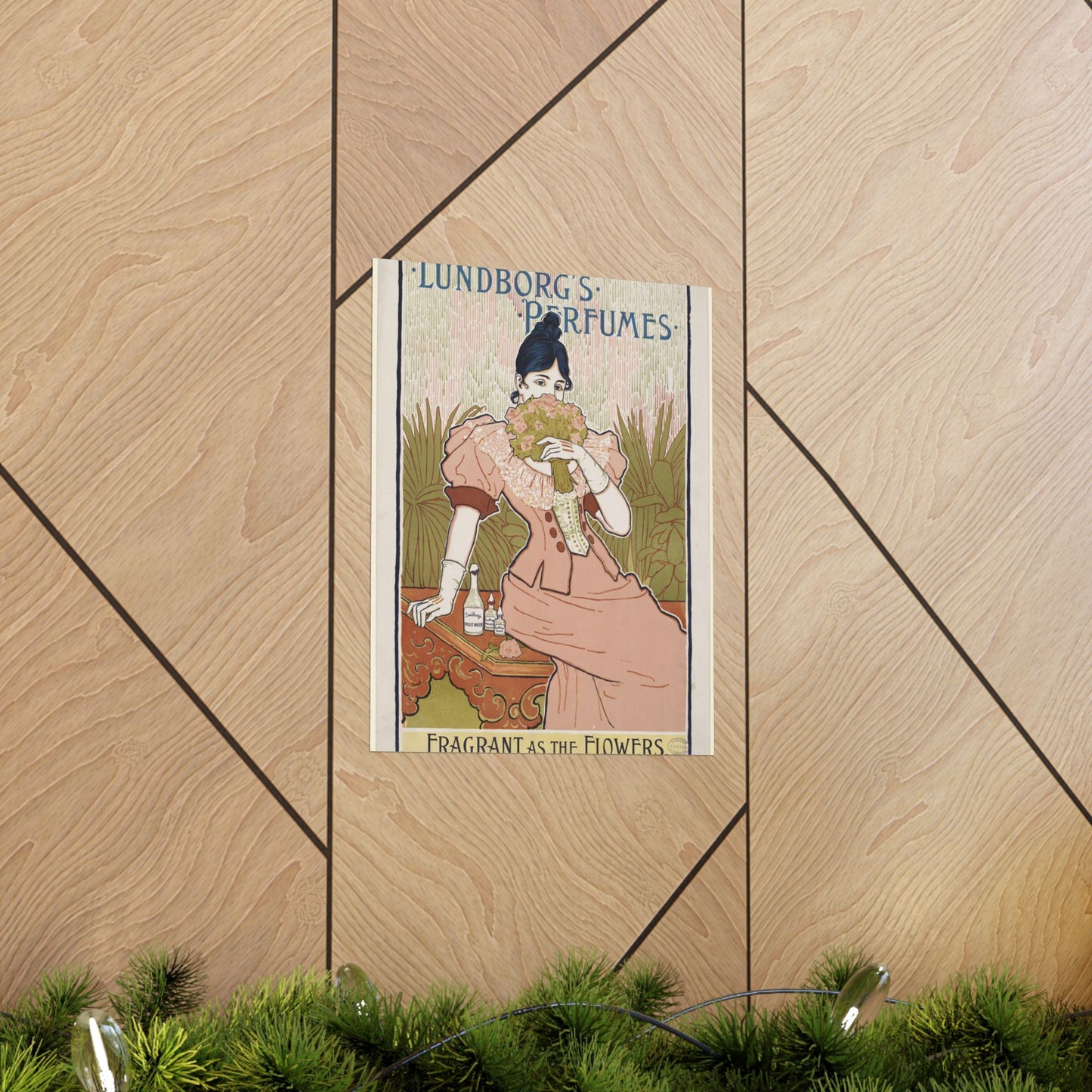 Lundborg's perfumes, Art Nouveau poster High Quality Matte Wall Art Poster for Home, Office, Classroom