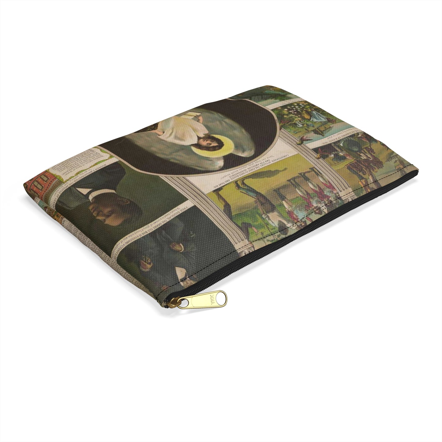 Afro-American Monument - Print, Library of Congress collection Large Organizer Pouch with Black Zipper