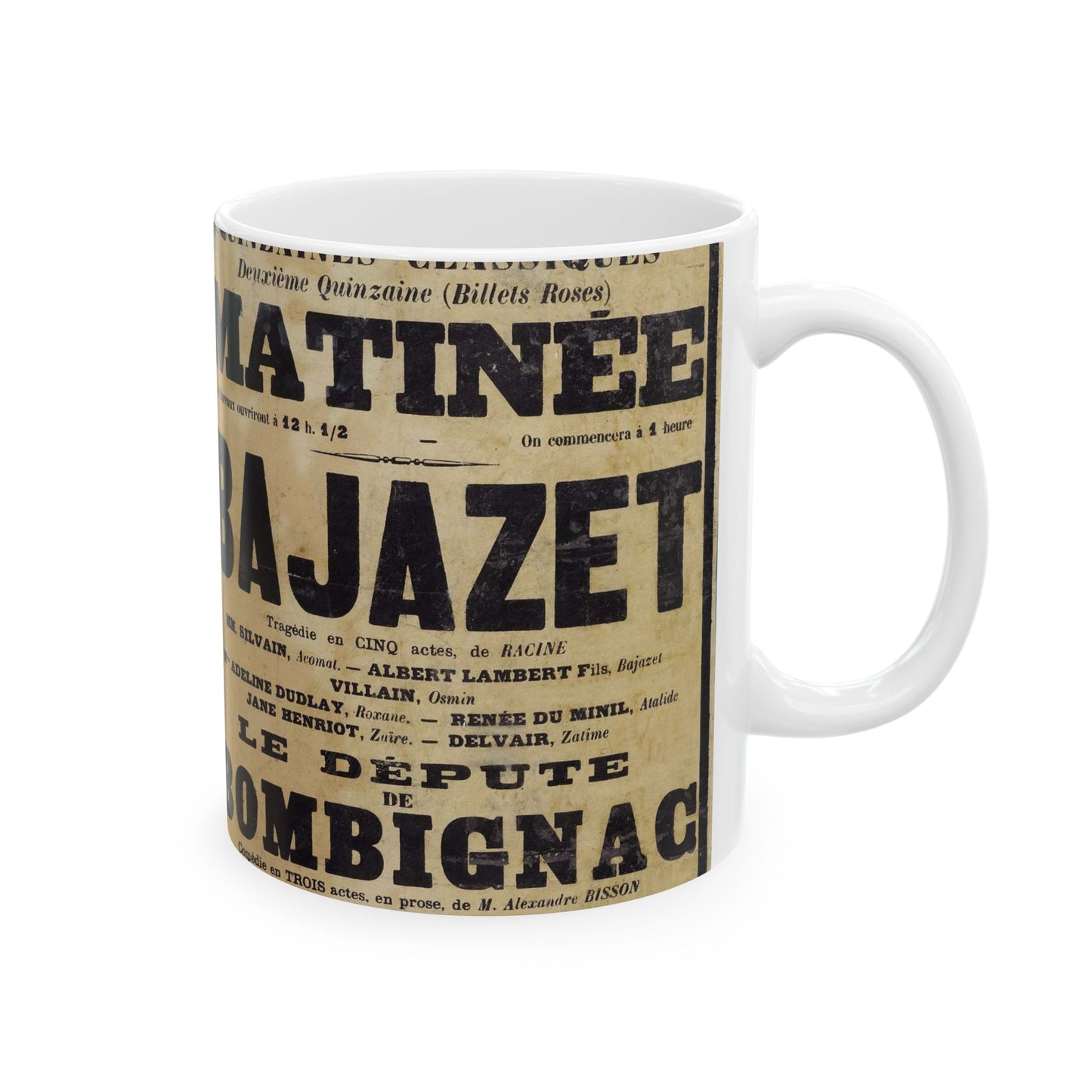 Poster of Bajazet 1900 - A poster advertising a concert in paris Beautiful Novelty Ceramic Coffee Mug 11oz