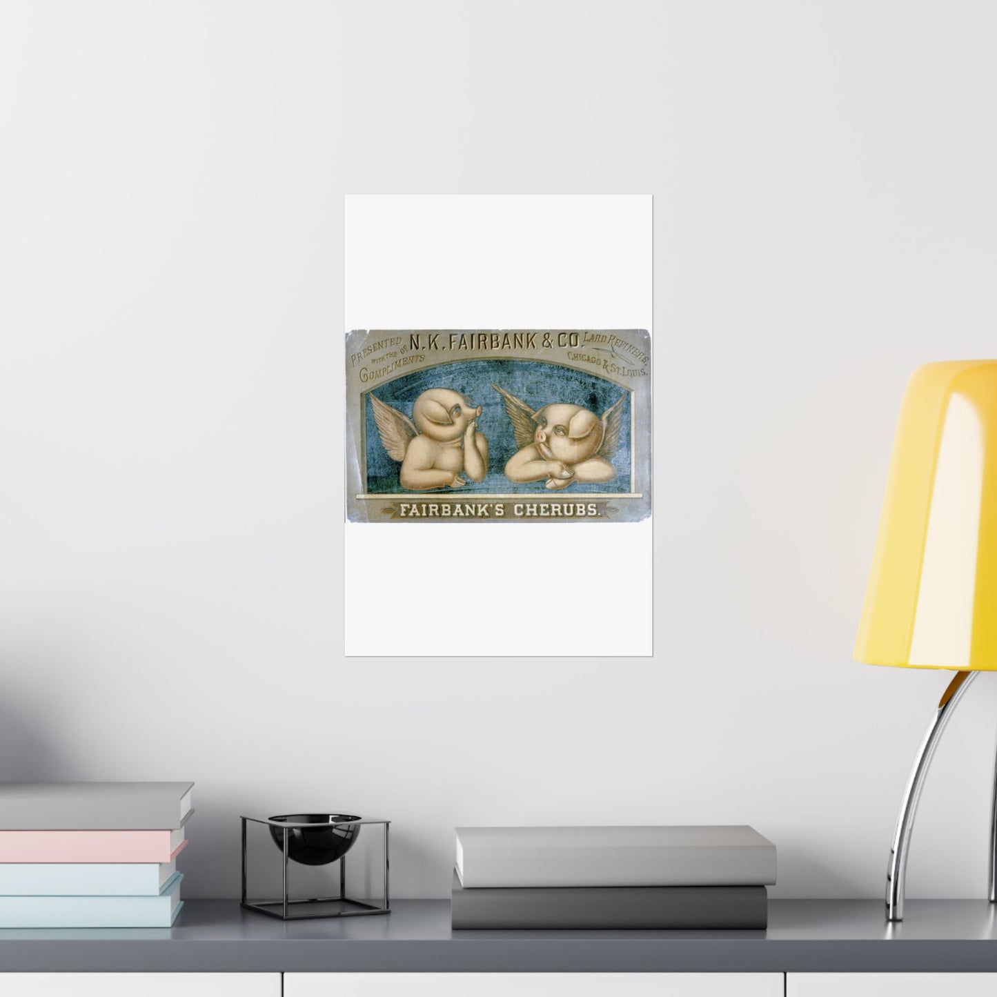 Fairbank's cherubs--Presented with the compliments of N.K. Fairbank & Co., lard refiners, Chicago & St. Louis High Quality Matte Wall Art Poster for Home, Office, Classroom