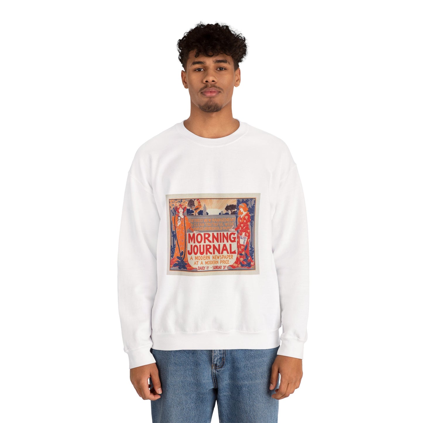 Louis Rhead - Affiche américaine pour le "Morning Journal". White Heavy Blend Adult Crew Neck SweatShirt