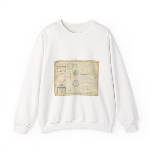 Patent drawing - Drawing of a Terrestrial Globe Public domain  image White Heavy Blend Adult Crew Neck SweatShirt