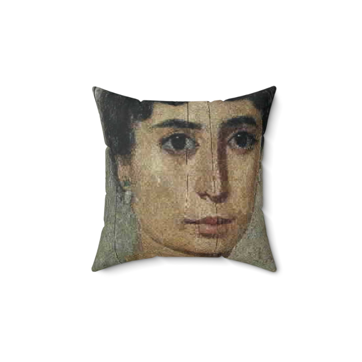 Fayum portrait BM EA 65346 (detail) Decorative Accent Square Pillow