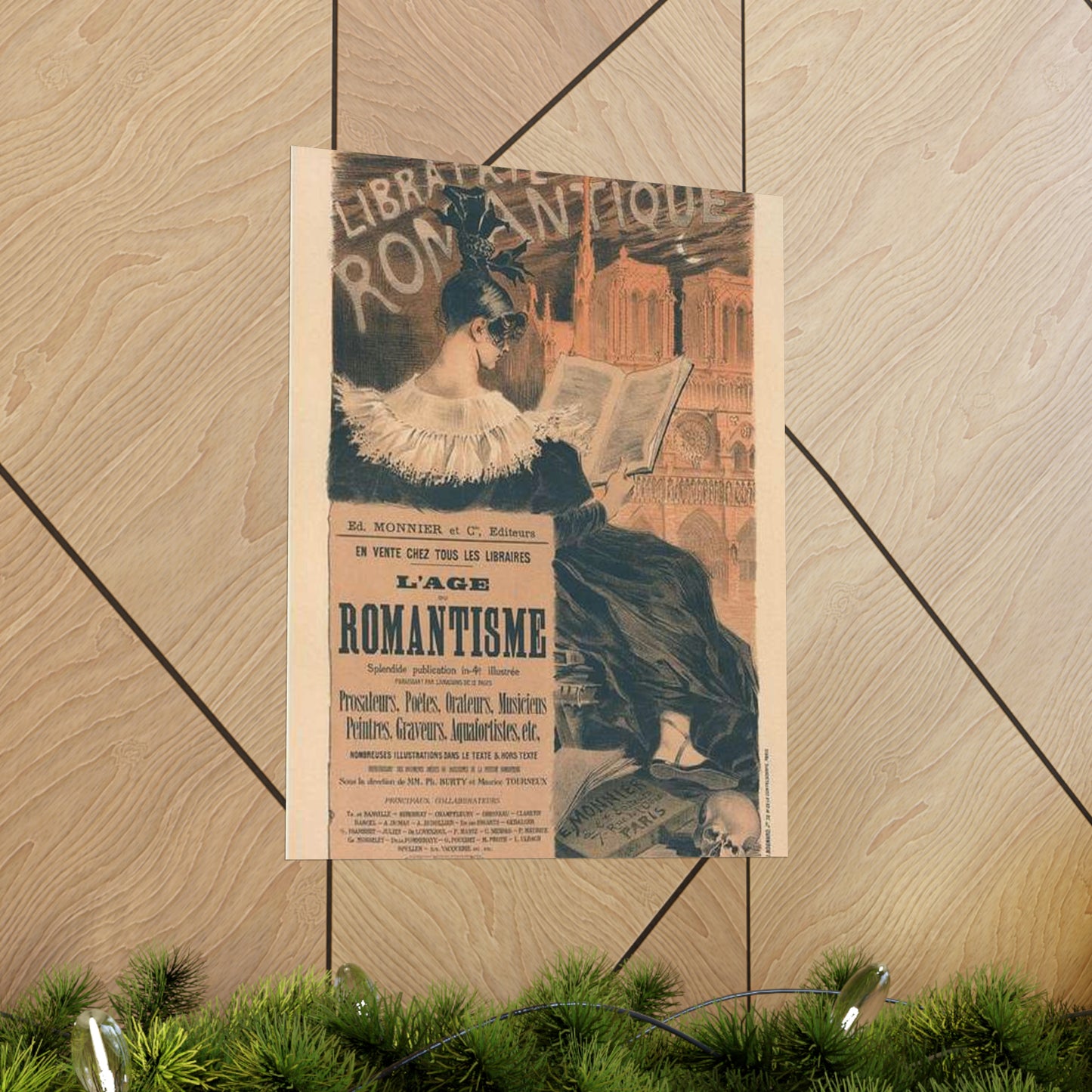 Affiche pour la "Librairie Romantique". High Quality Matte Wall Art Poster for Home, Office, Classroom