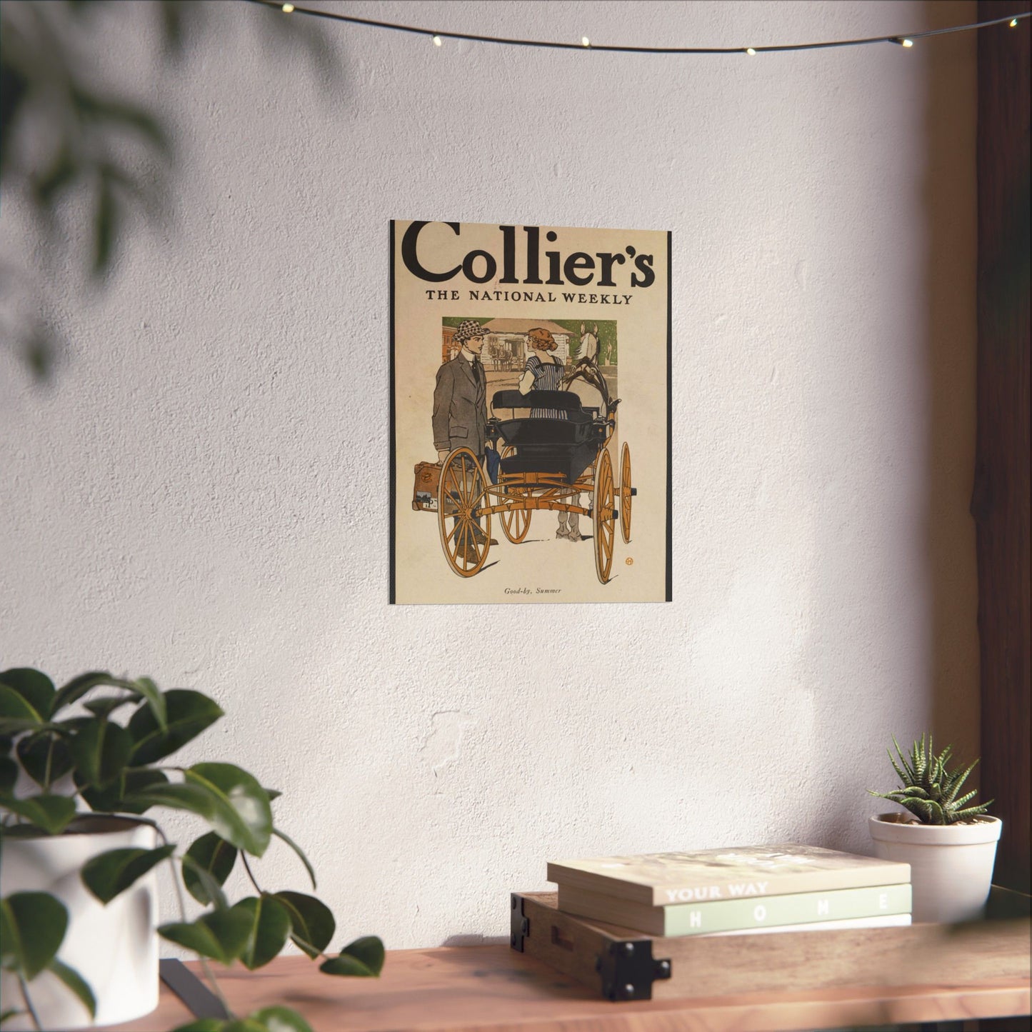 Collier's, the national weekly. Good-by, summer. High Quality Matte Wall Art Poster for Home, Office, Classroom