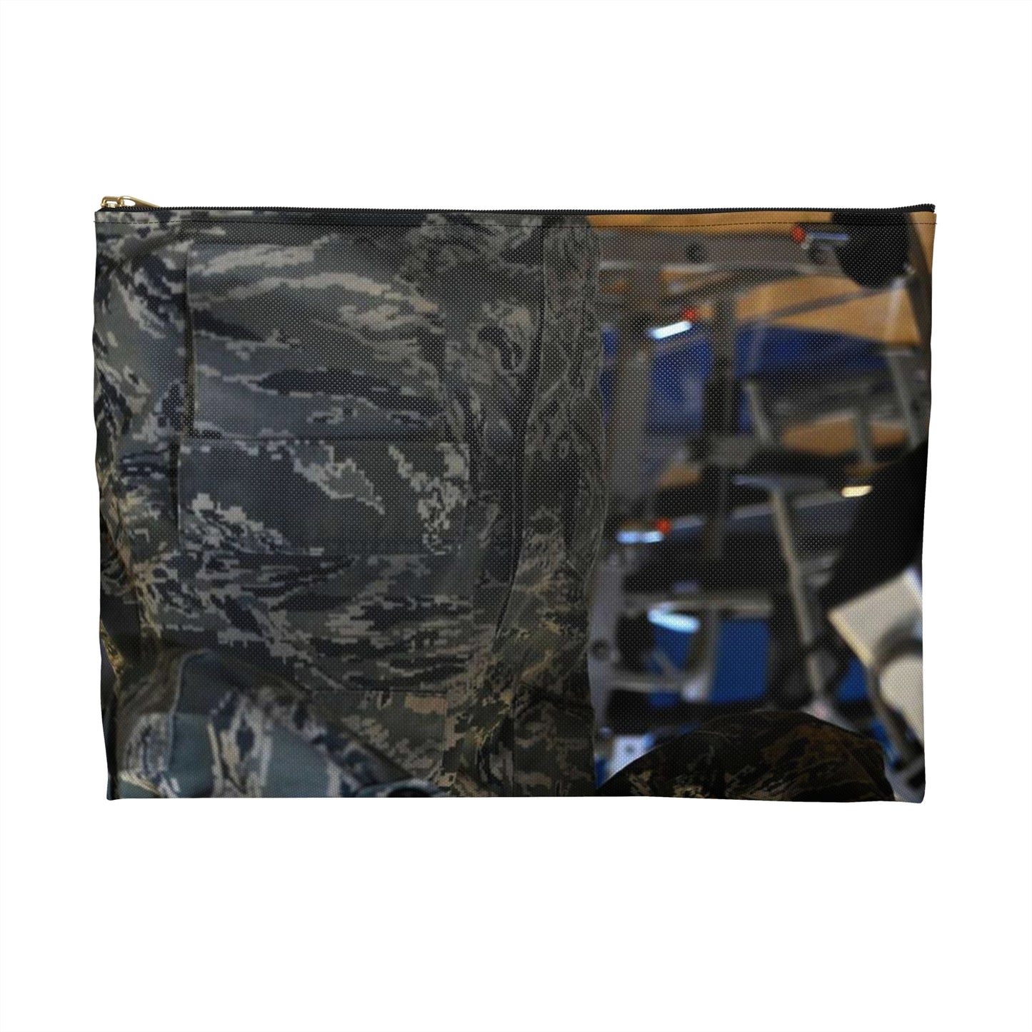 Senior Airman Cassandra Bridges, 28th Force Support Large Organizer Pouch with Black Zipper