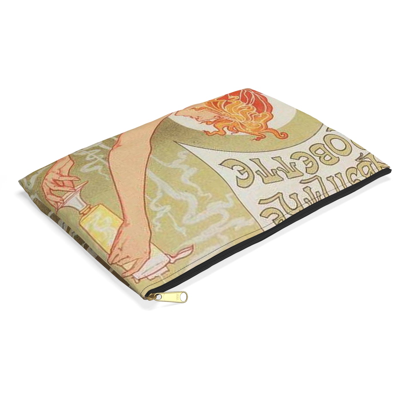 Affiche belge pour l' "Absinthe Robette". Large Organizer Pouch with Black Zipper